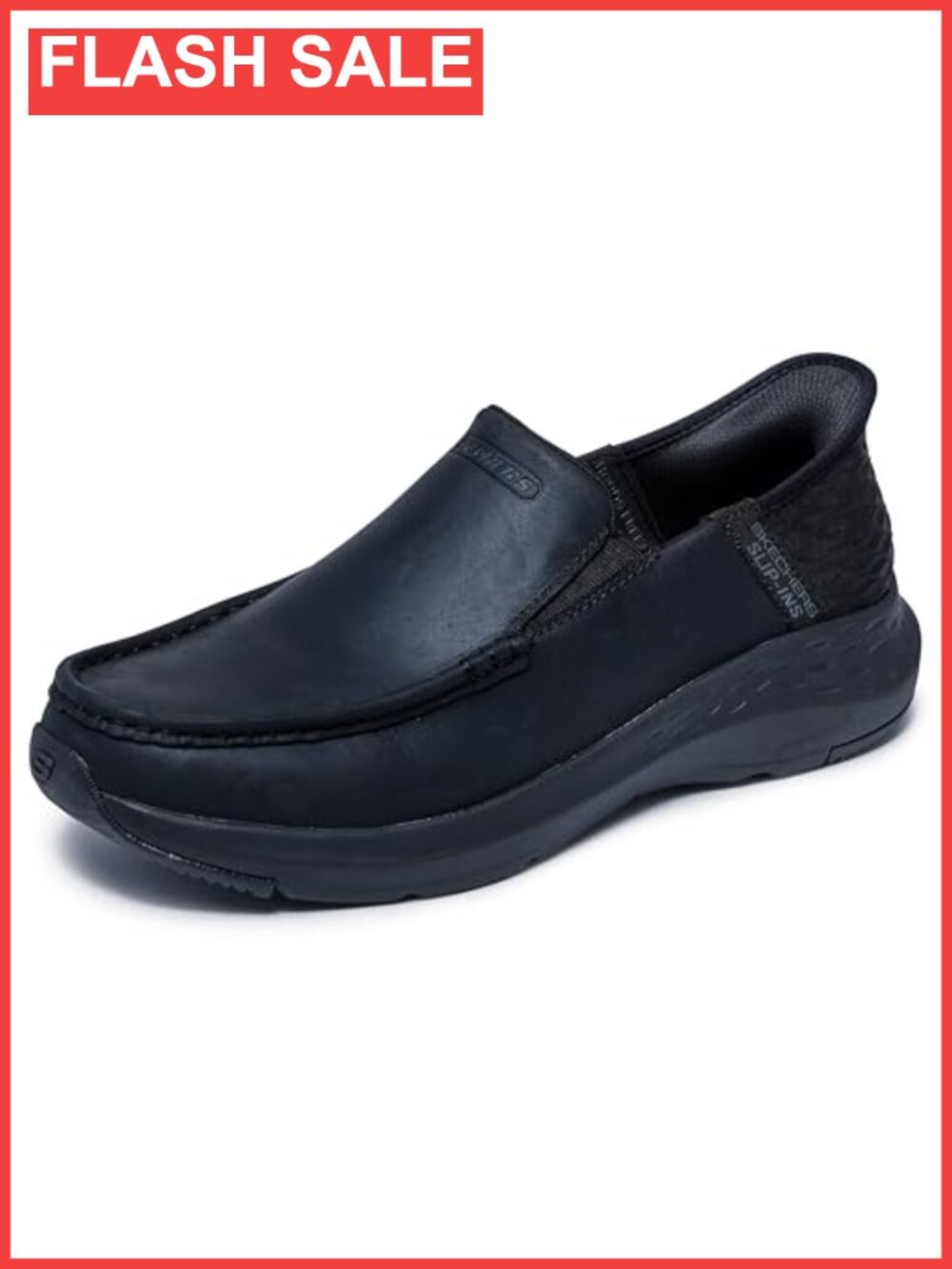 Men's Leather Moc Toe Slip-On Loafers Memory Foam Cushioned Casual Shoes